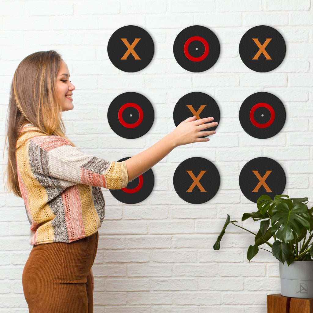 -archtwain-Tic Tac Toe 'Colorful Clash' Wall Game-home office decorations