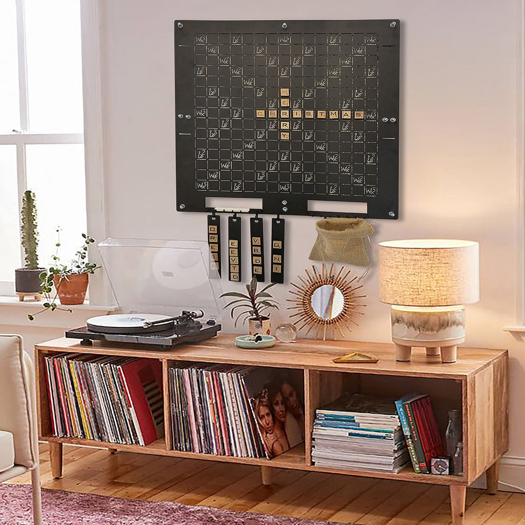 game-archtwain-Dark Scrabble Wall Game-home office decorations