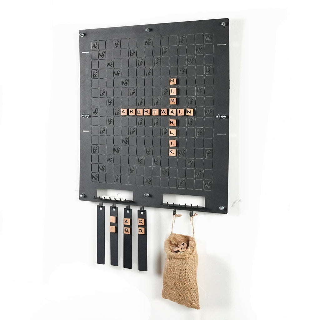 game-archtwain-Dark Scrabble Wall Game-home office decorations