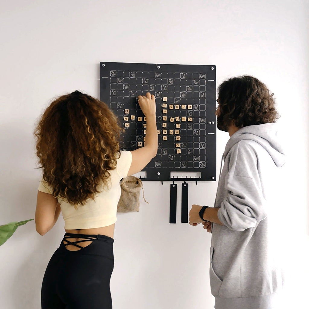 game-archtwain-Dark Scrabble Wall Game-home office decorations