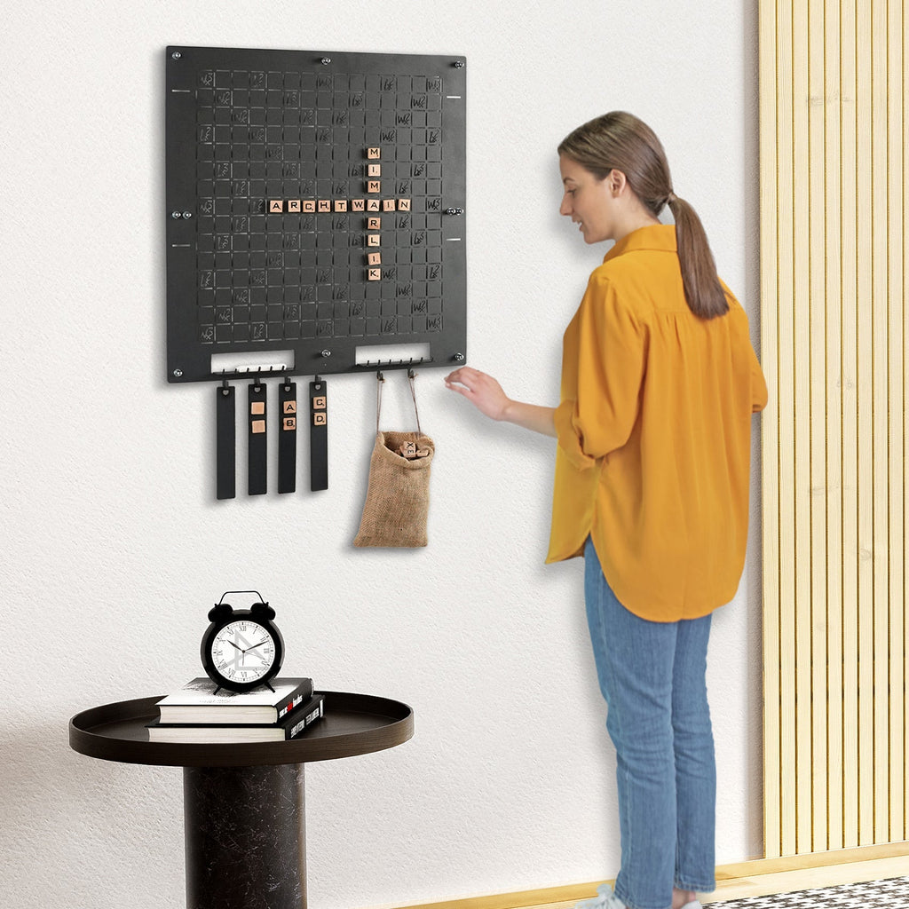 game-archtwain-Dark Scrabble Wall Game-home office decorations