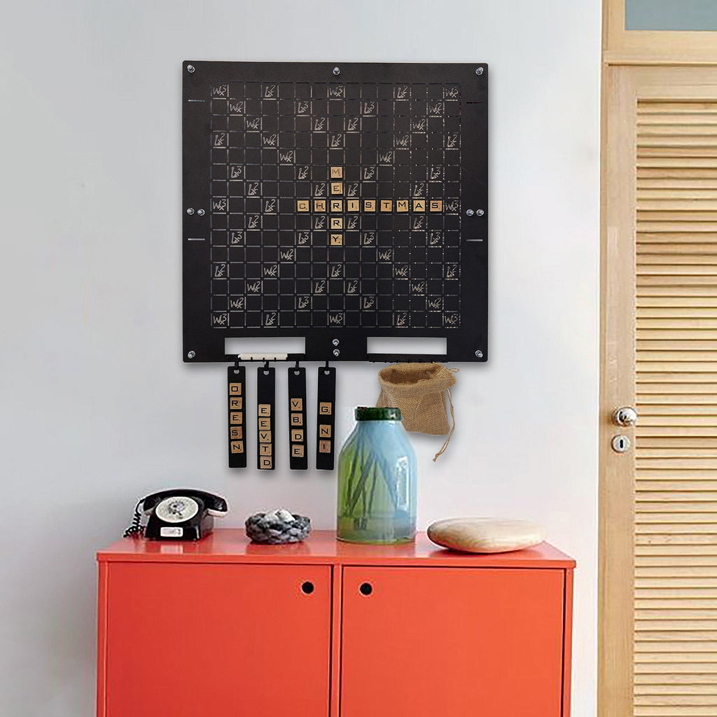 game-archtwain-Dark Scrabble Wall Game-home office decorations