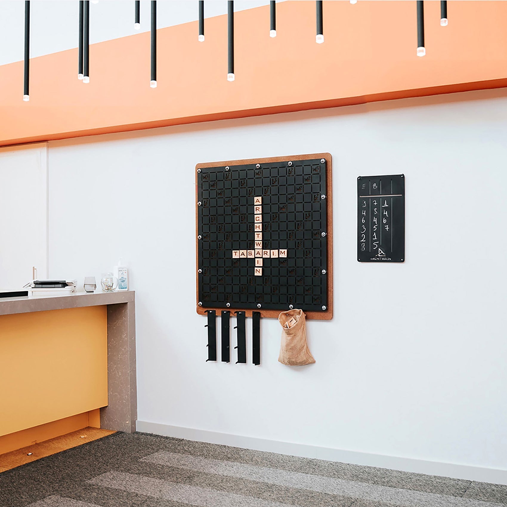 Giant Scrabble Wall Game – Modern Oversized Word Play & Decor – archtwain