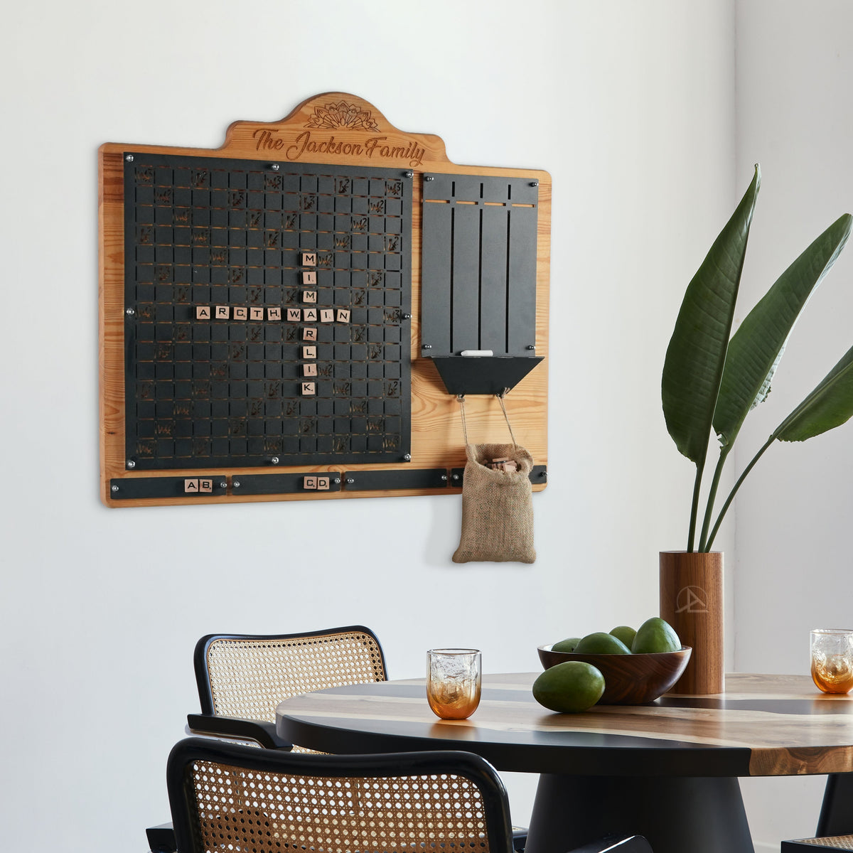 Personalized Scrabble Wall Game – Custom Word Play & Gift-Ready Decor ...