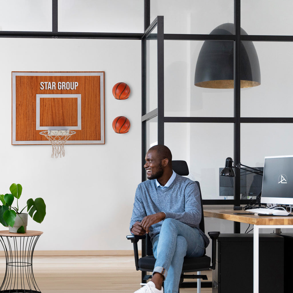 game-archtwain-Personalization Wooden Single Hoop | African Walnut-home office decorations