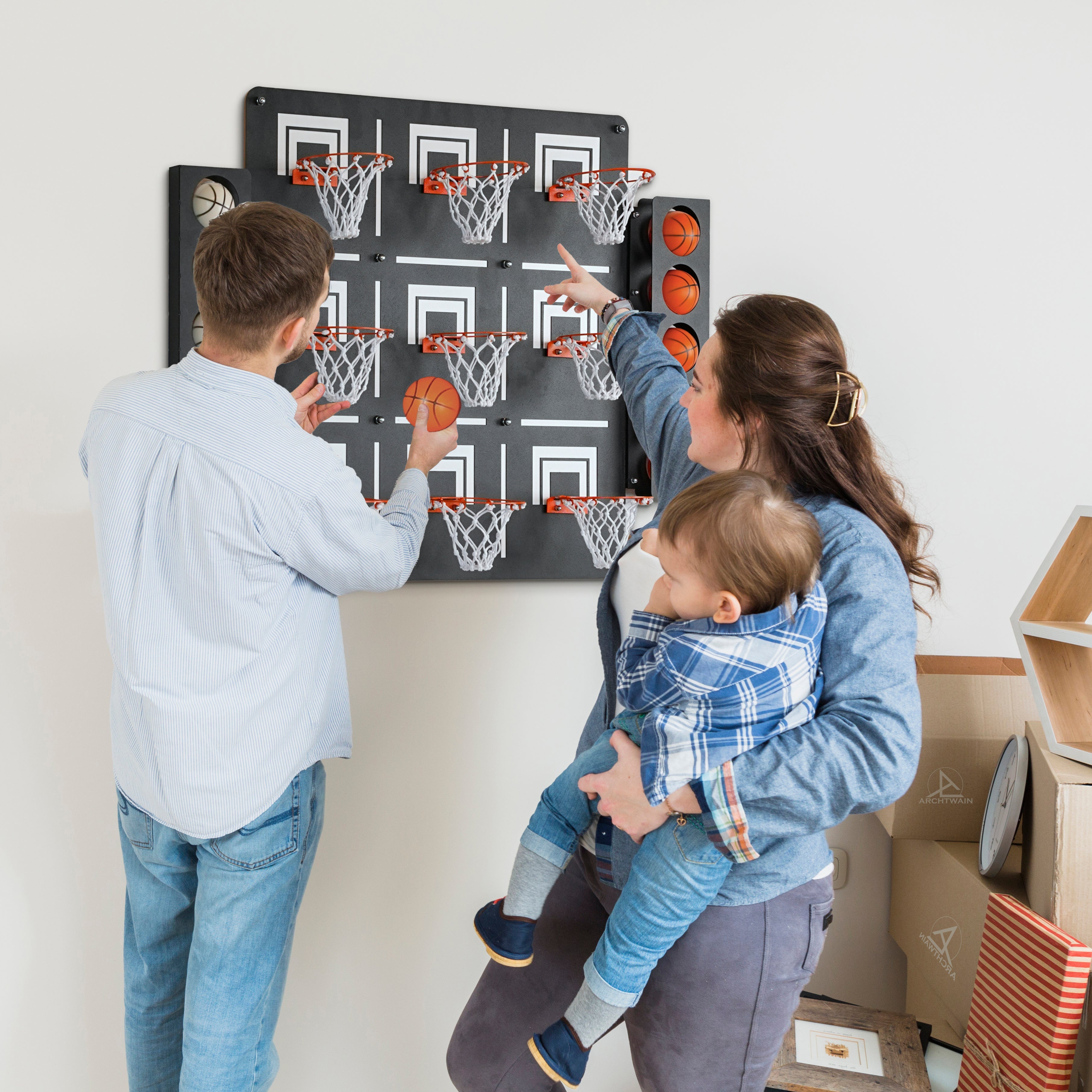 Tic Tac Hoops – Wall Mounted Basketball & Tic Tac Toe Hybrid Game ...