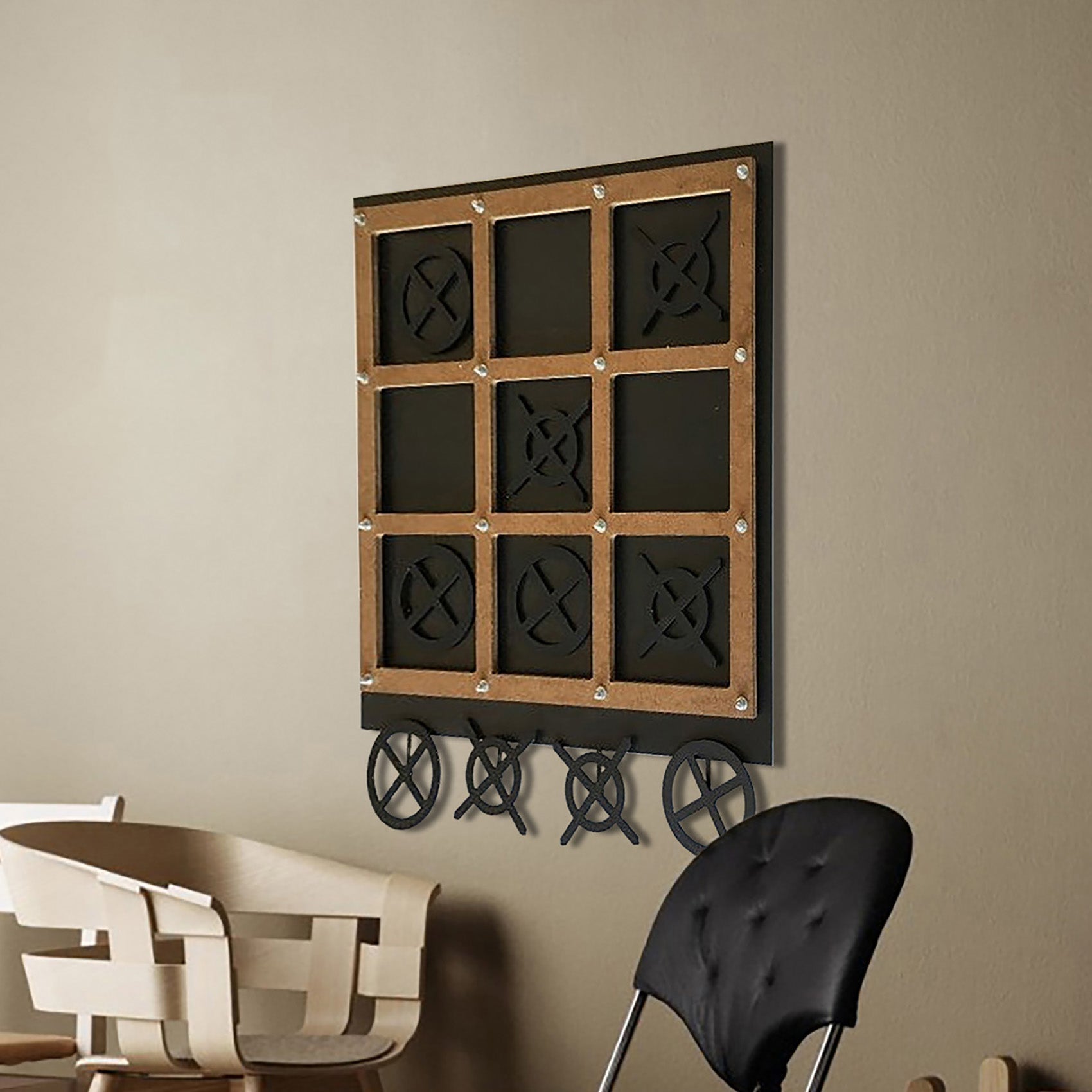 Archtwain Metal Tic Tac Toe Wall-Mounted Game – Ideal for Offices, Game ...
