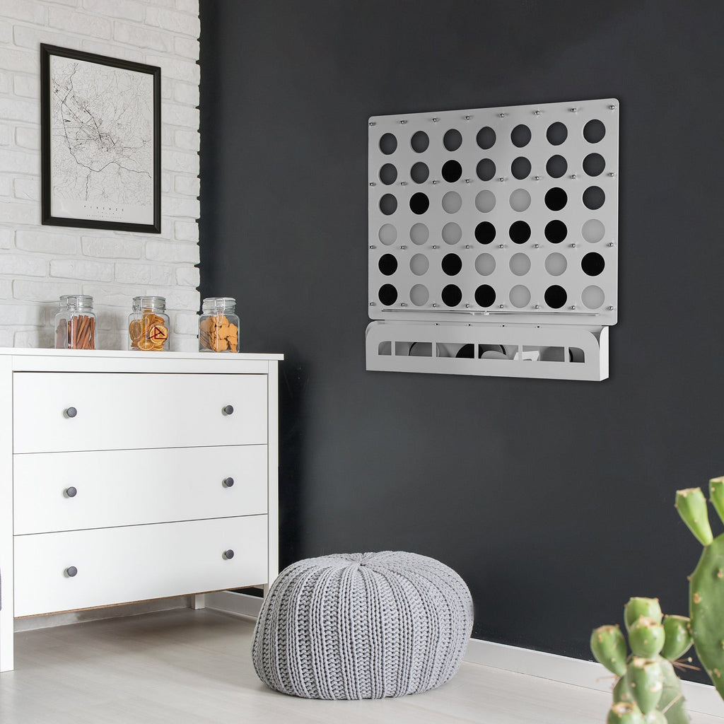 game-archtwain-White Four in a Row Wall Game-home office decorations