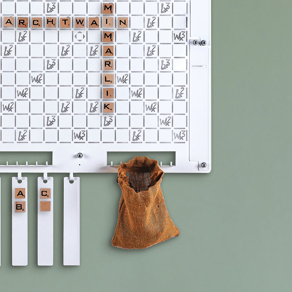 game-archtwain-White Words Scrabble Wall Game-home office decorations