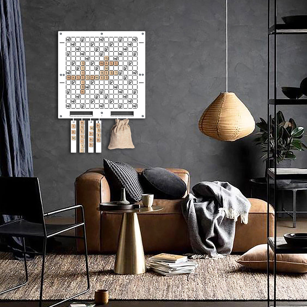 game-archtwain-White Words Scrabble Wall Game-home office decorations