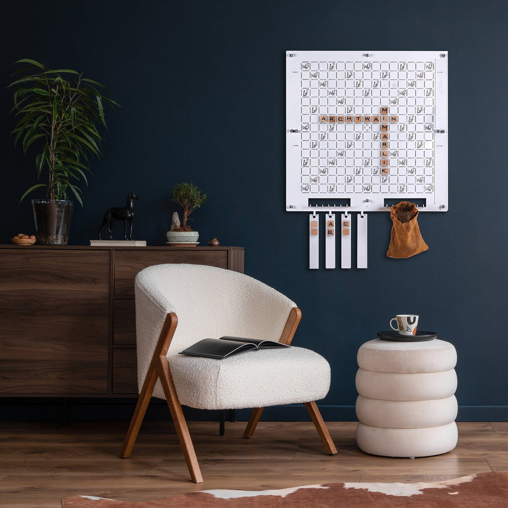 game-archtwain-White Words Scrabble Wall Game-home office decorations