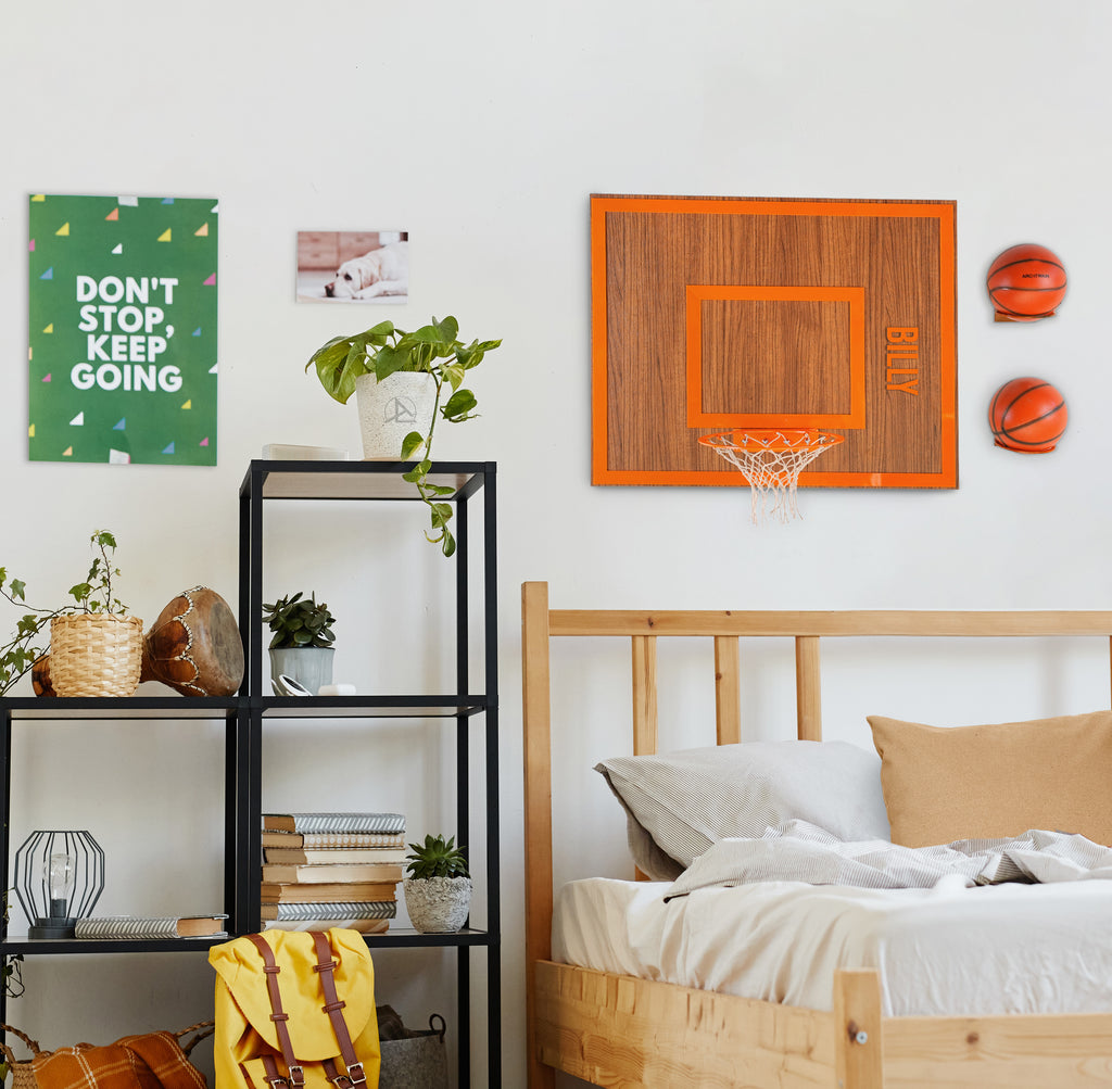 game-archtwain-Wooden Single Hoop | Walnut-home office decorations