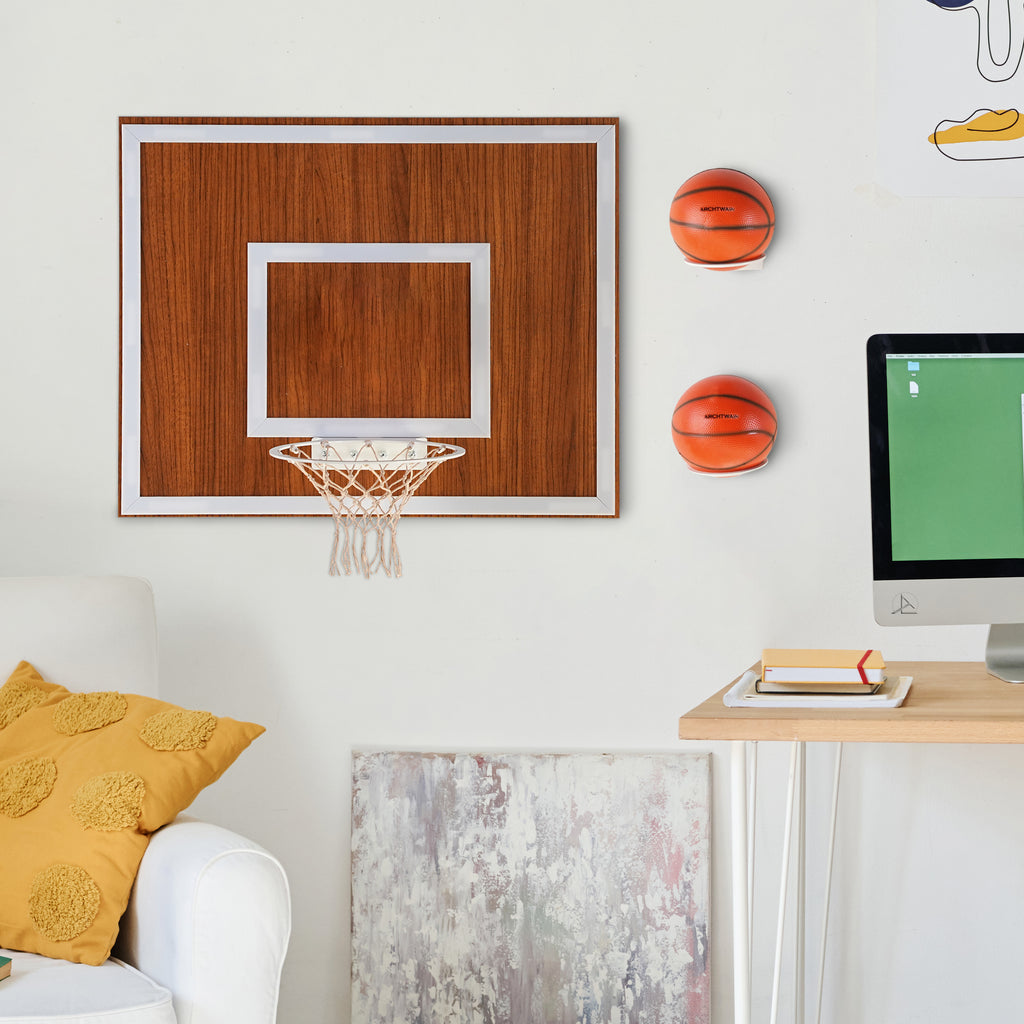 game-archtwain-Wooden Single Hoop | Walnut-home office decorations