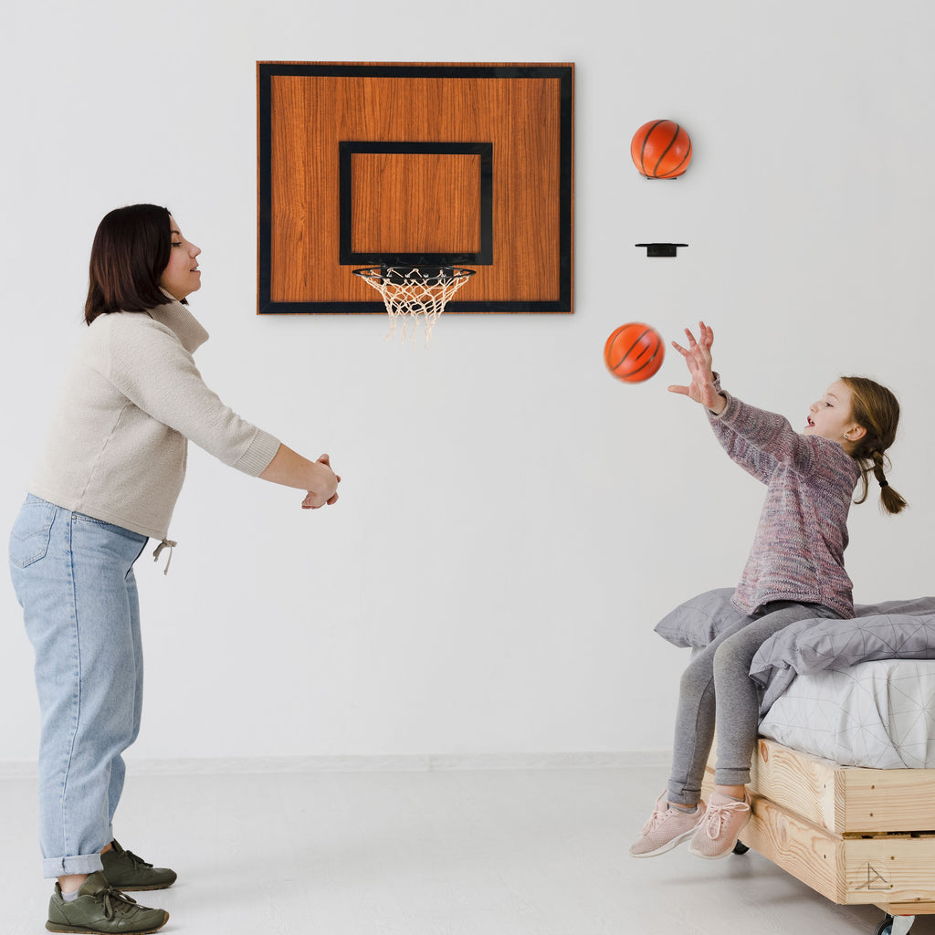 game-archtwain-Wooden Single Hoop | Walnut-home office decorations