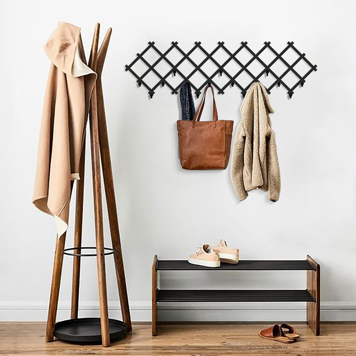 Metal Coat Rack Maison | Archtwain Wall Art Mounted Hook Home Office ...