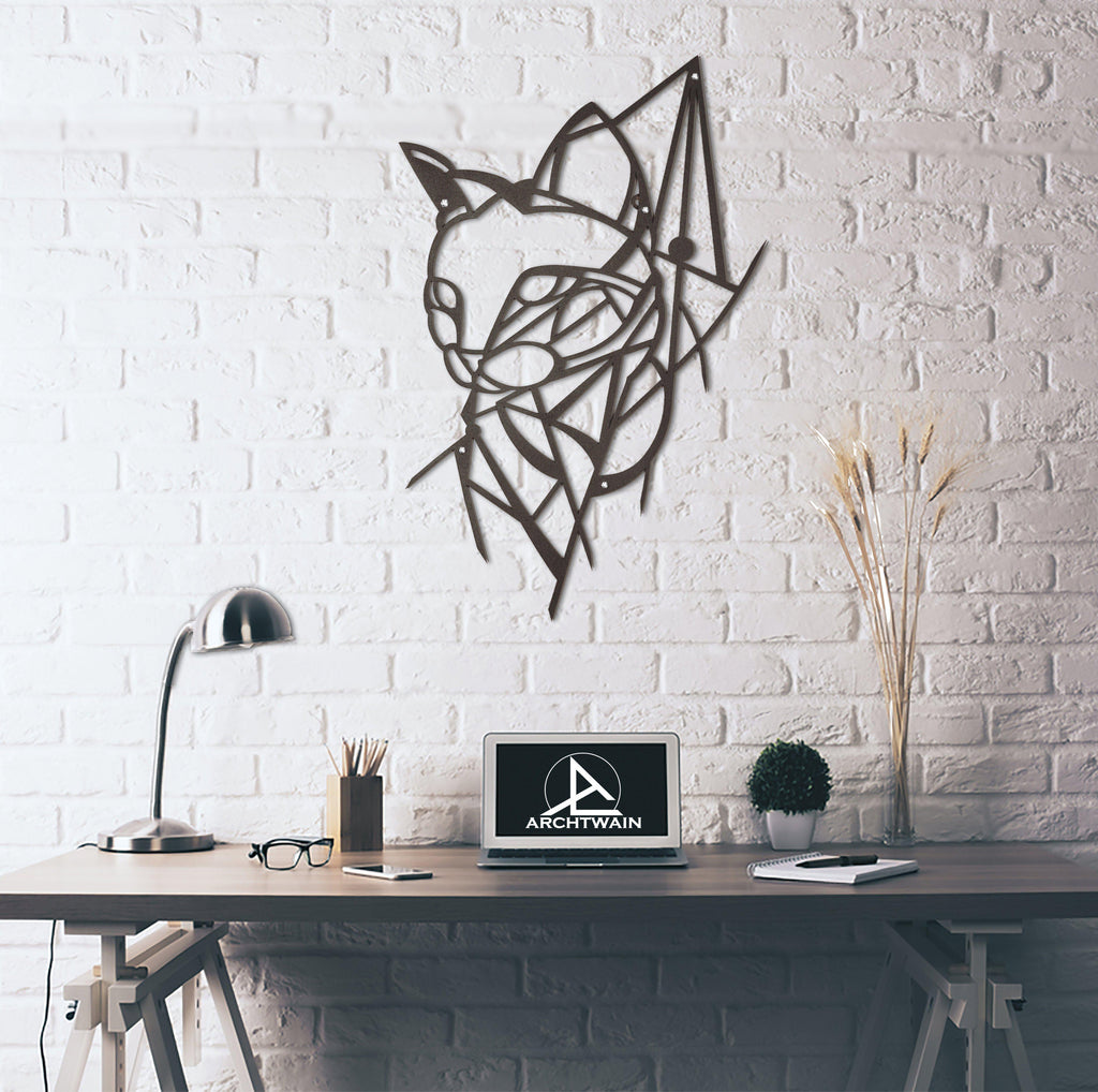 Metal duvar dekor-archtwain-Cat - Metal Wall Art-home office decorations