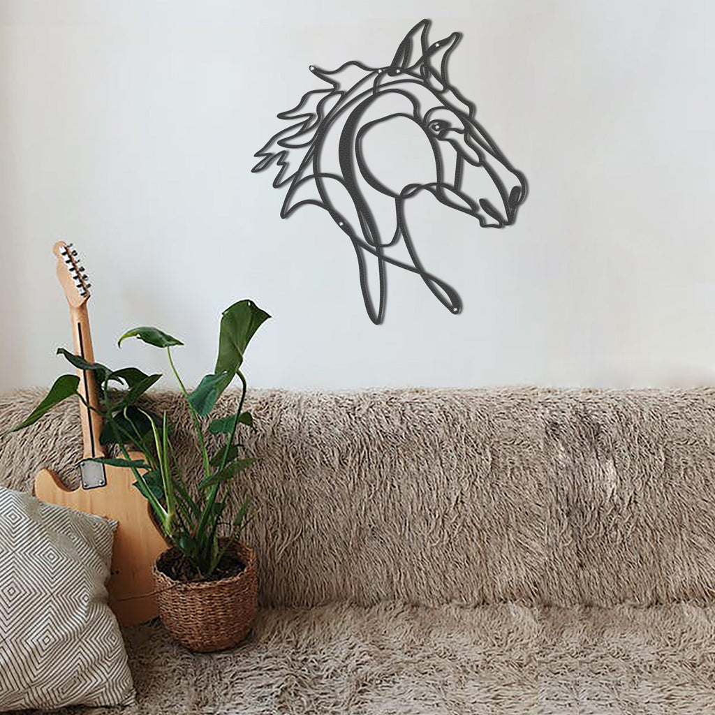 Metal duvar dekor-archtwain-Horse - Metal Wall Art-home office decorations