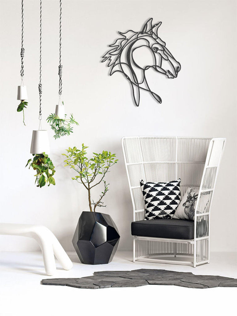 Metal duvar dekor-archtwain-Horse - Metal Wall Art-home office decorations