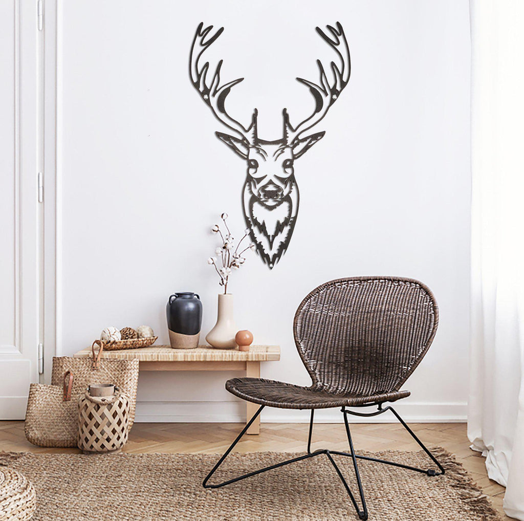 Metal duvar dekor-archtwain-Stag - Metal Wall Art-home office decorations