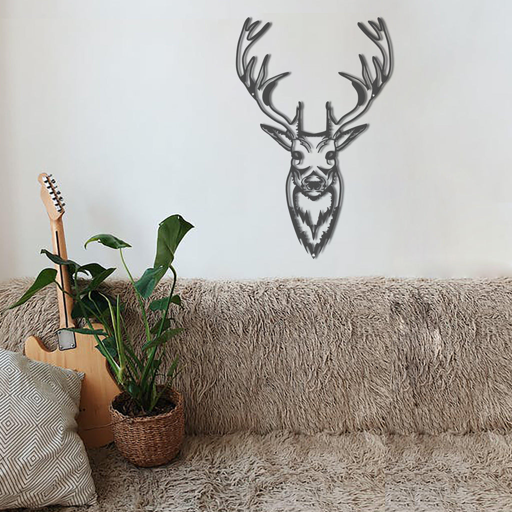 Metal duvar dekor-archtwain-Stag - Metal Wall Art-home office decorations