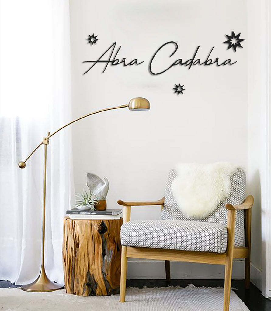 -archtwain-Abra Cadabra Metal Wall Letter-home office decorations