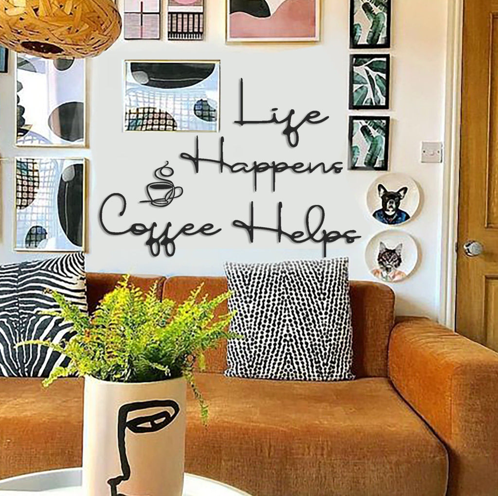 -archtwain-Coffee Helps Metal Wall Letter-home office decorations